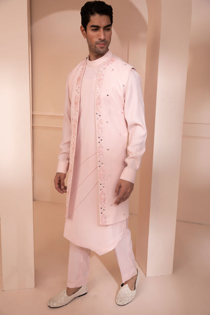 Pink color kurta pajama set