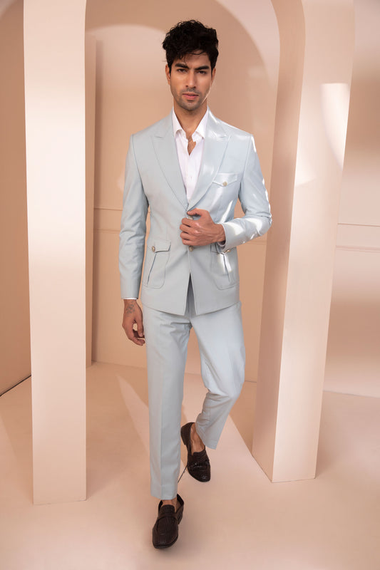 Menswear Sky Blue Tuxedo