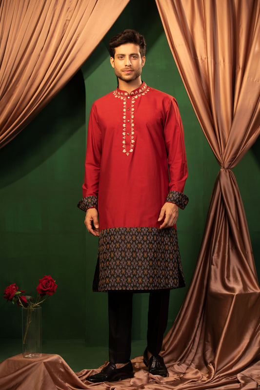 Crimson Royalty Kurta Set