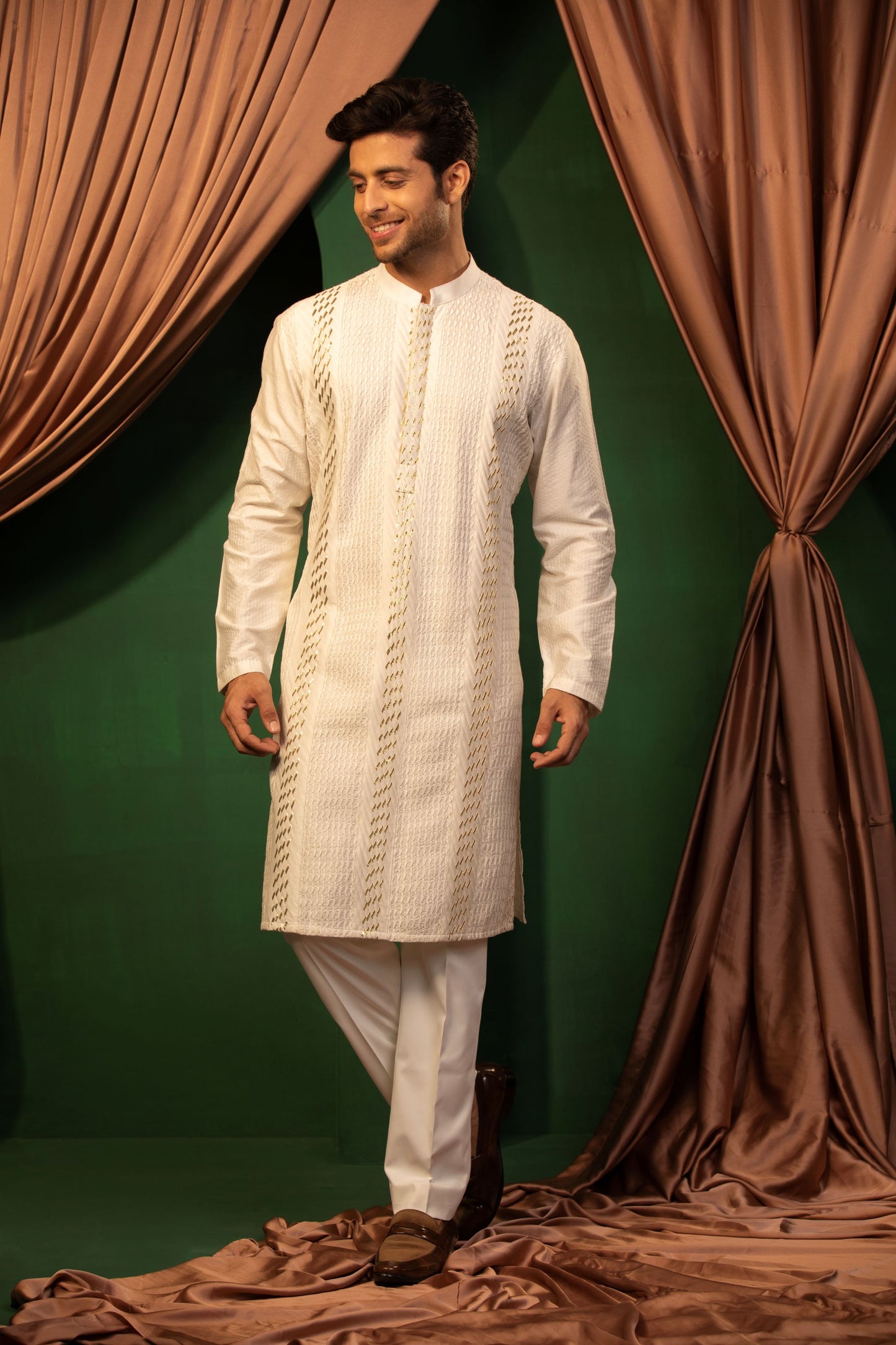 Opulent White Sherwani