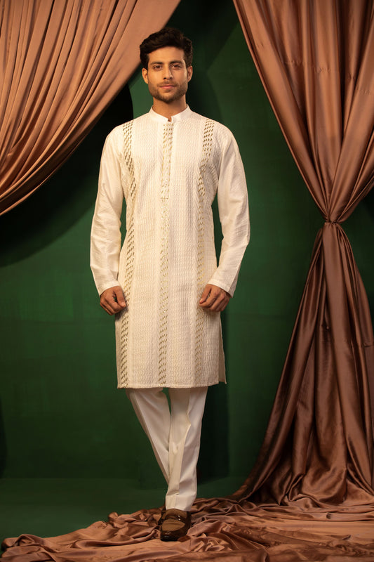 Opulent White Sherwani