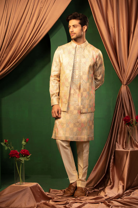 Pastel Perfection Jacket Kurta Set